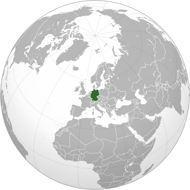 Germany orthographic projection.svg