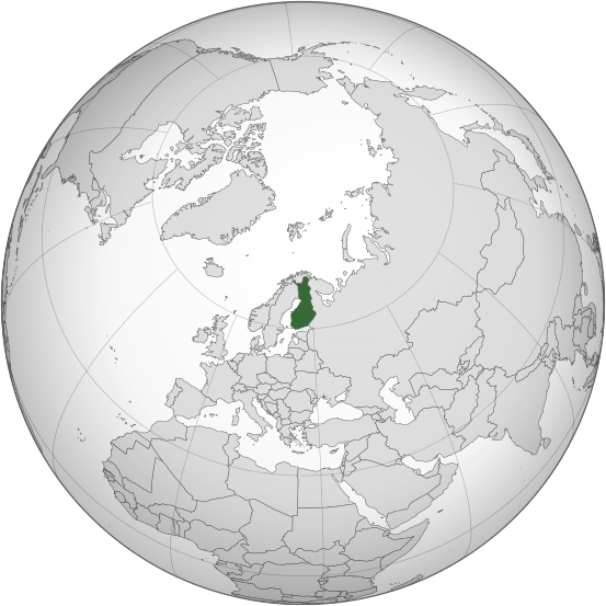 Finland orthographic projection.svg